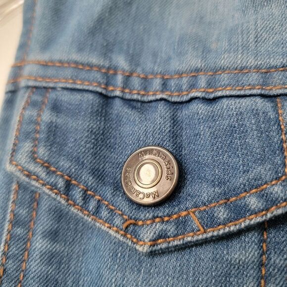 Boys or Girls Denim with Cotton Lined Front Open Buttons Hooded Vest Size 5-6 - Picture 8 of 8